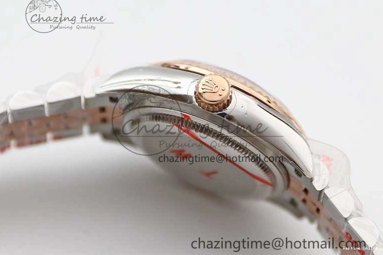 0511 Lady DateJust 28 SS RG TWF 1:1 Best Edition Green Dial Diamonds Markers on Jubilee Bracelet NH Trendsetting 2130
